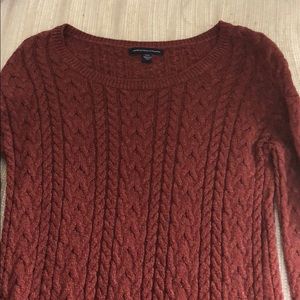 American eagle burnt orange sweater